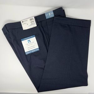 Haggar Clothing-Mens-38W X 29L*Straight Fit-401 Dark Navy-Weft Stretch Pant-NWOT